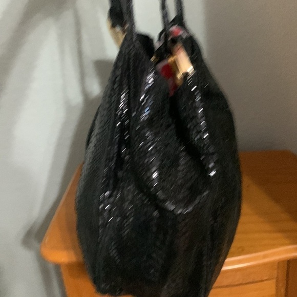 Michael, Michael Kors , black snake skin bag - Picture 8 of 9